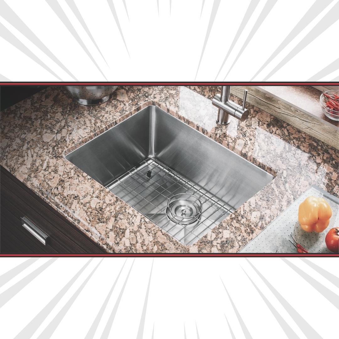 H-Z101X: 23" Stainless Steel Medium Single Bowl Kitchen Sink R10