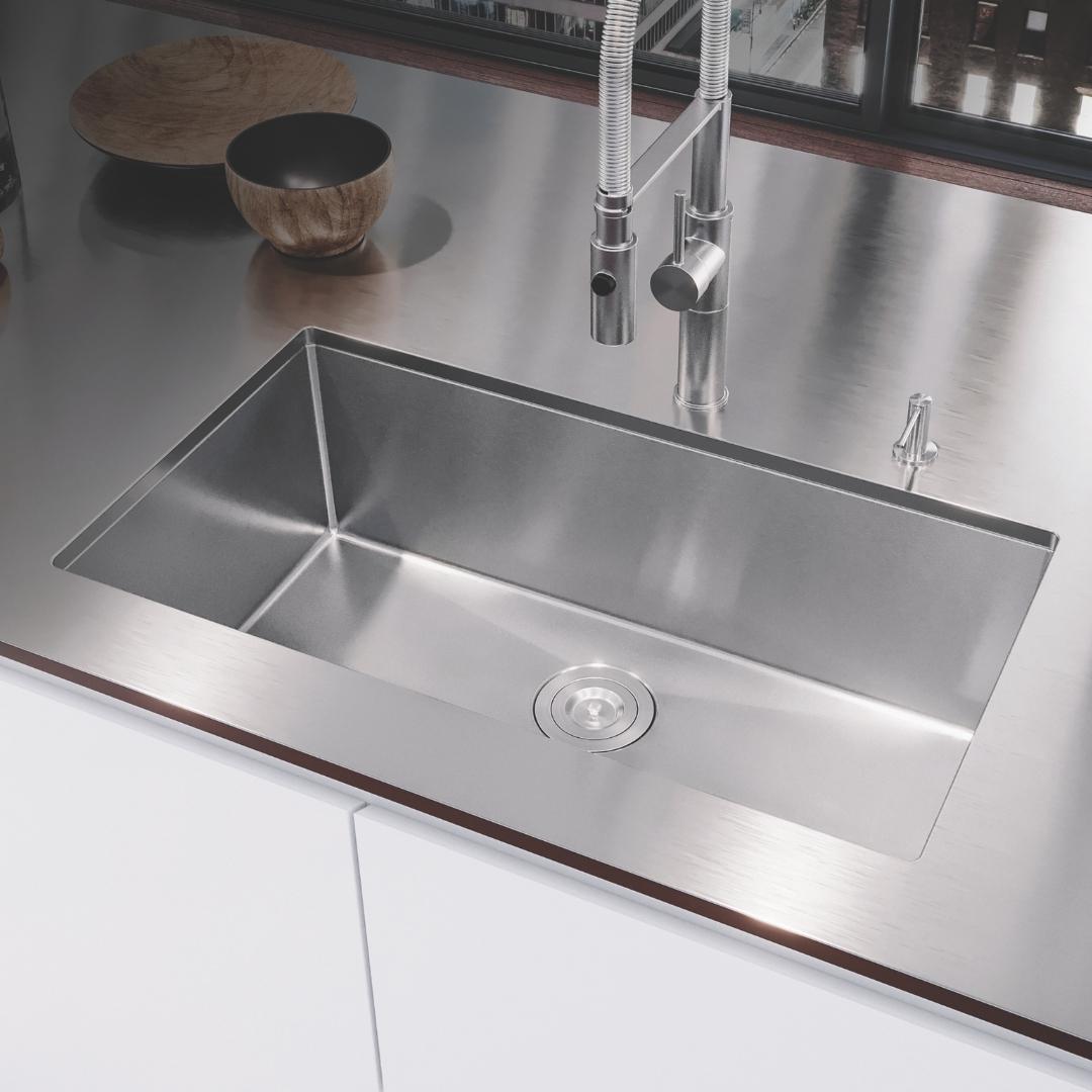 H-Z105X-30: 30" Stainless Steel Single Bowl Kitchen Sink R10