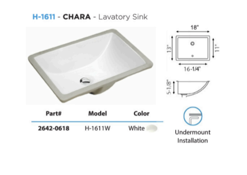 H-1611: Chara Vanity Sink